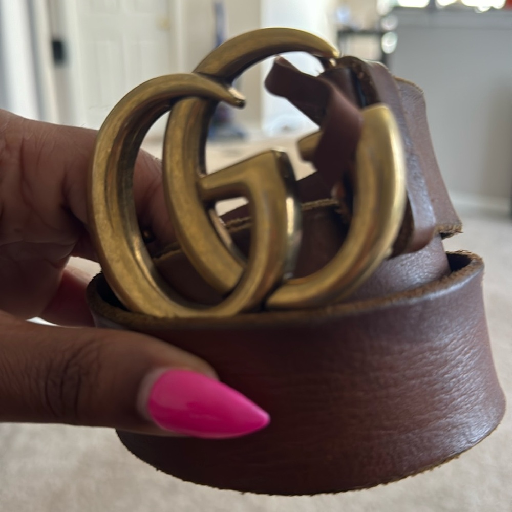 Authentic cognac Gucci belt